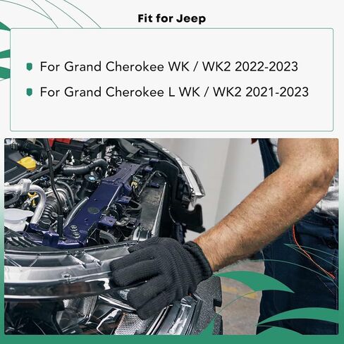 YHTAUTO دعامة الرادياتير مناسبة لسيارة جيب 2022-2025 جراند شيروكي، 2021-2025 جراند شيروكي L، مجموعة دعم قلب الرادياتير in Saudi Arabia