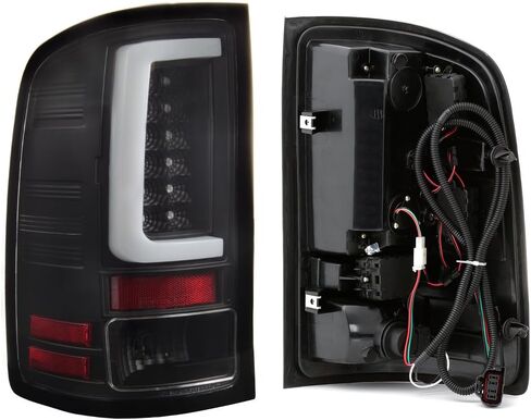 AKKON - For 2007-2013 GMC Sierra 1500 2500 3500 HeavyDuty Tube LED Black Tail Lights Lamps Pair Left+Right in Saudi Arabia