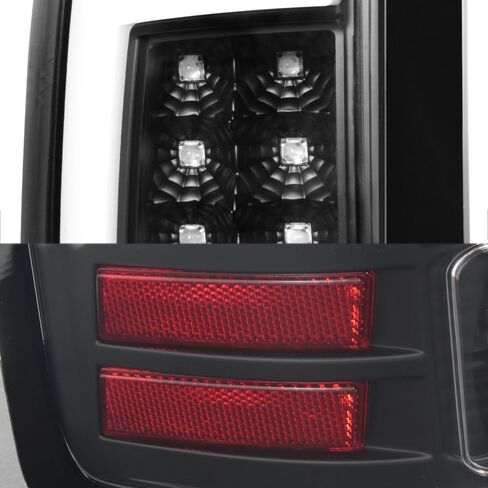 AKKON - For 2007-2013 GMC Sierra 1500 2500 3500 HeavyDuty Tube LED Black Tail Lights Lamps Pair Left+Right in Saudi Arabia