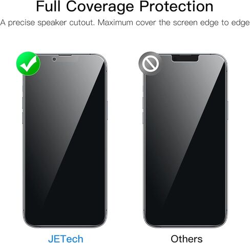 JETech Privacy Full Coverage Screen Protector for iPhone 13 mini 5.4-Inch, Anti-Spy Tempered Glass Film, Edge to Edge Protection Case-Friendly, 2-Pack in Kuwait