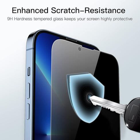 JETech Privacy Full Coverage Screen Protector for iPhone 13 mini 5.4-Inch, Anti-Spy Tempered Glass Film, Edge to Edge Protection Case-Friendly, 2-Pack in Kuwait