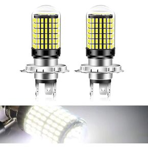 Juren 2 قطعة LED مصابيح أمامية للدراجات النارية 1200LM 3014 144smd LED مصابيح لياماها، ATVS YFM350 450 400 660 700 رابتور 12 فولت (H4) in Kuwait
