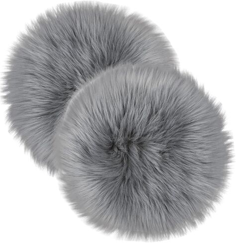 Faux Fur Placemats White Fur Table Runner Small Luxury Shaggy Sheepskin Table Linen Wedding Decor Designer Accessories Set of 2 (White, 18 x 12 inches) in Saudi Arabia