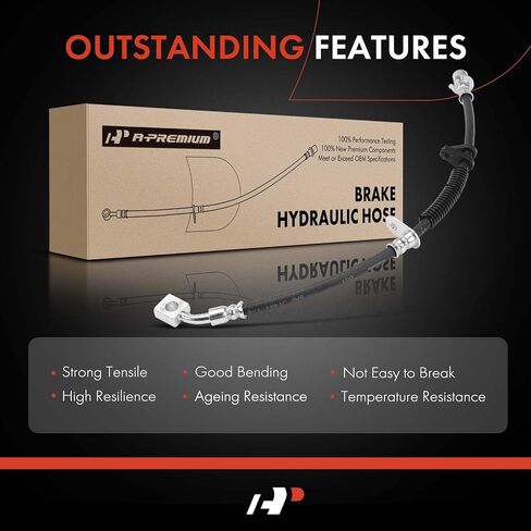 A-Premium Front Passenger Brake Hydraulic Hose Compatible with Select Cadillac Models - CTS 2015-2016, ATS 2013-2017 in Saudi Arabia