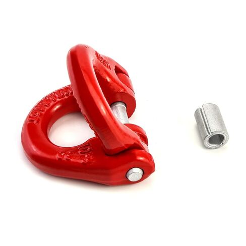 QWORK G80 Alloy Steel Coupling Link, 2 Pack, 3/8" Hammer Lock Chain Connector, 7100 lbs Working Load Limit, Red in Kuwait