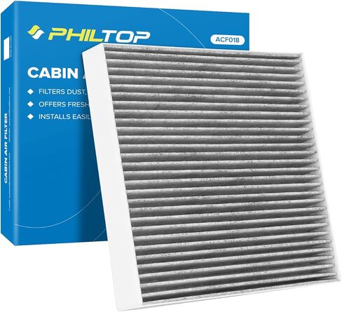 PHILTOP Cabin Air Filter, Replacement for Air Filter Corolla 2002-2008, Matrix 2003-2008, Premium ACF009(CF10133) Cabin Filter with Activated Carbon Filter Up Dust Pollen Odor in Kuwait