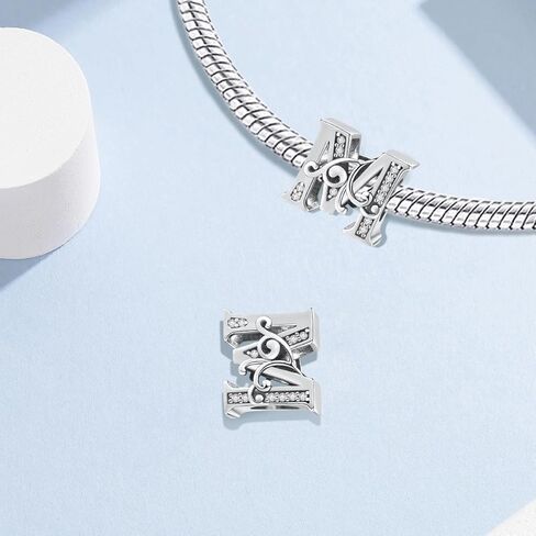 1Pc Fashionable 26 Letters Charm Bead Fit for Women DIY Jewelry Making And Daily Outfit Matching Jewelry Decoration For Women Gift For Mom in Saudi Arabia