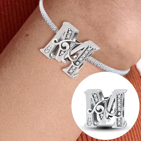 1Pc Fashionable 26 Letters Charm Bead Fit for Women DIY Jewelry Making And Daily Outfit Matching Jewelry Decoration For Women Gift For Mom in Saudi Arabia
