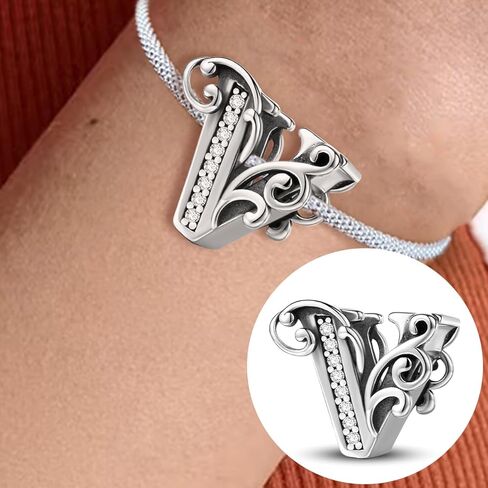 1Pc Fashionable 26 Letters Charm Bead Fit for Women DIY Jewelry Making And Daily Outfit Matching Jewelry Decoration For Women Gift For Mom in Saudi Arabia