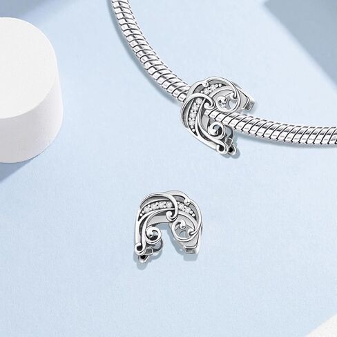 1Pc Fashionable 26 Letters Charm Bead Fit for Women DIY Jewelry Making And Daily Outfit Matching Jewelry Decoration For Women Gift For Mom in Saudi Arabia