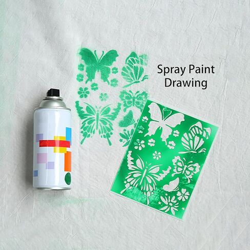 5PCS Creative Leaf Art Stencils - Palm Fern Turtle Plant Leaves Template for Painting Reusable DIY Stencils Art Drawing Templates for Wood Wall Door Canvas Home Decor BLC29-03 in Saudi Arabia