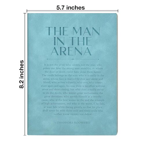 Inspirational Notebook the Man in the Arena Motivational Journal Positive Office Gifts for Coworkers Employees Friends in Saudi Arabia