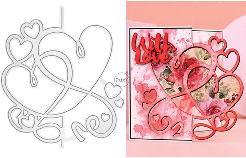 DzIxY Hollow Heart Lace Metal Cutting Dies for Card Making Kit Embossing Paper Die Cuts Set Scrapbook Stencils Supplies Machine Templates in Saudi Arabia