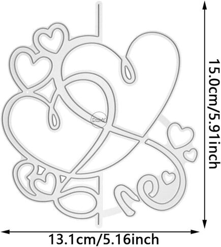 DzIxY Hollow Heart Lace Metal Cutting Dies for Card Making Kit Embossing Paper Die Cuts Set Scrapbook Stencils Supplies Machine Templates in Saudi Arabia