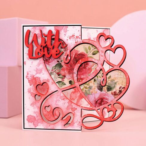 DzIxY Hollow Heart Lace Metal Cutting Dies for Card Making Kit Embossing Paper Die Cuts Set Scrapbook Stencils Supplies Machine Templates in Saudi Arabia