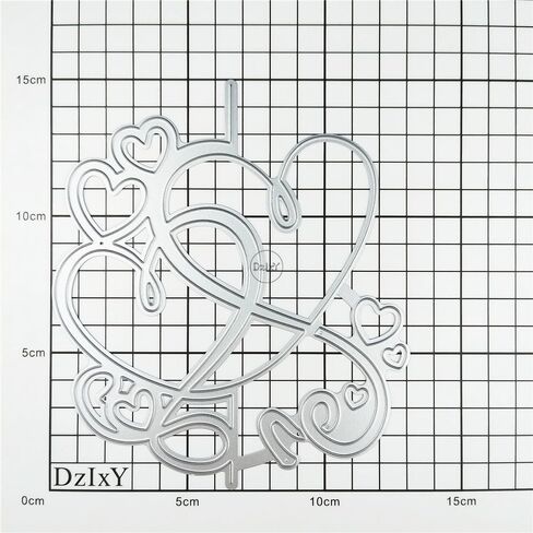 DzIxY Hollow Heart Lace Metal Cutting Dies for Card Making Kit Embossing Paper Die Cuts Set Scrapbook Stencils Supplies Machine Templates in Saudi Arabia
