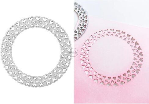 DzIxY Hollow Heart Lace Metal Cutting Dies for Card Making Kit Embossing Paper Die Cuts Set Scrapbook Stencils Supplies Machine Templates in Saudi Arabia