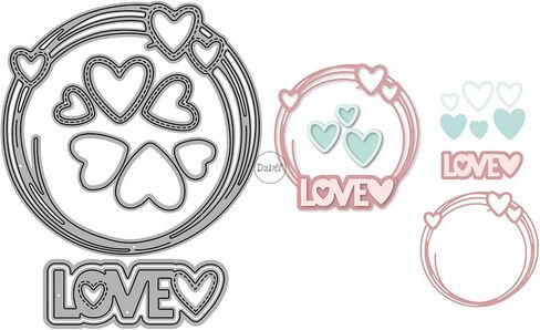 DzIxY Hollow Heart Lace Metal Cutting Dies for Card Making Kit Embossing Paper Die Cuts Set Scrapbook Stencils Supplies Machine Templates in Saudi Arabia