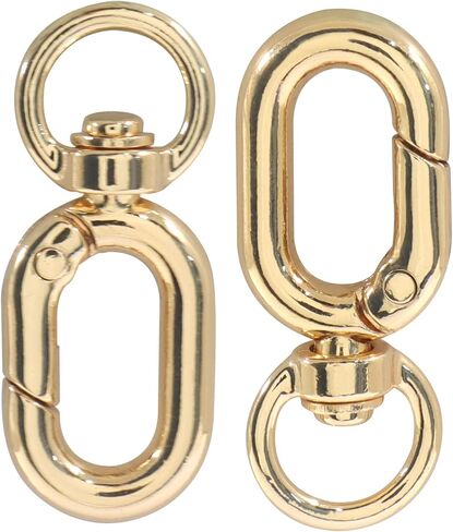 2Pcs Metal Swivel Spring Clasps, Double Opening Swivel Clasp Clips, Key Chain Hook for Craft Making, DIY Crafts (Silver) in Saudi Arabia