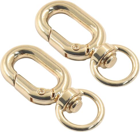 2Pcs Metal Swivel Spring Clasps, Double Opening Swivel Clasp Clips, Key Chain Hook for Craft Making, DIY Crafts (Silver) in Saudi Arabia