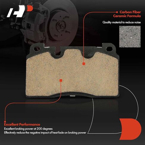 A-Premium Front Ceramic Disc Brake Pads Set Compatible with Audi Q5 2013 2.0L, Q5 2014-2017, 4 Pcs in Saudi Arabia