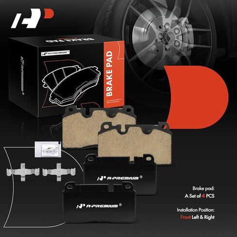 A-Premium Front Ceramic Disc Brake Pads Set Compatible with Audi Q5 2013 2.0L, Q5 2014-2017, 4 Pcs in Saudi Arabia