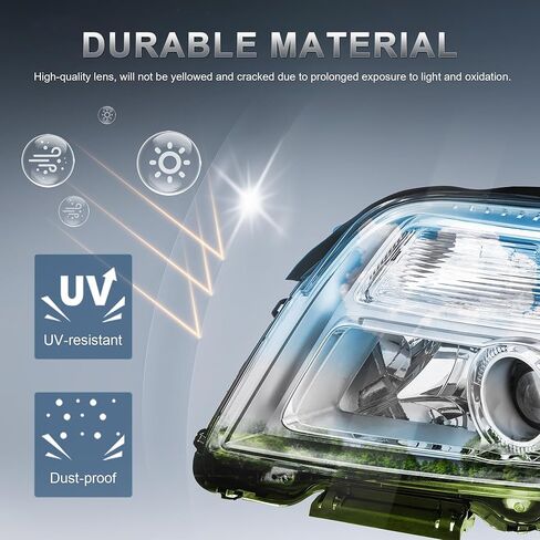 زوج المصابيح الأمامية متوافق مع 2010-2015 GMC Terrain Clear Lens / غطاء الكروم / مصابيح أمامية عاكسة كهرمانية الجانب الأيسر والأيمن # GM2502350، GM2503350 in Saudi Arabia