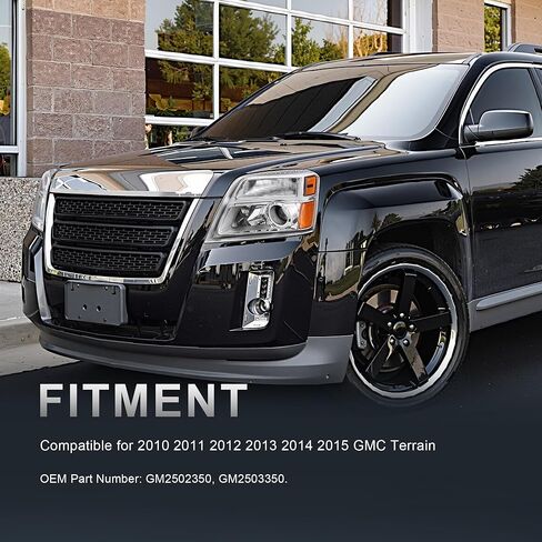 زوج المصابيح الأمامية متوافق مع 2010-2015 GMC Terrain Clear Lens / غطاء الكروم / مصابيح أمامية عاكسة كهرمانية الجانب الأيسر والأيمن # GM2502350، GM2503350 in Saudi Arabia