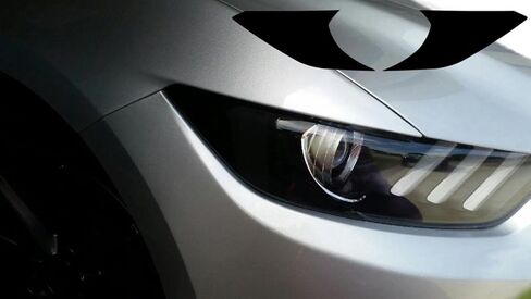 2015-2017 و2020 GT500 موستانج S550 المصباح الأمامي العنبر عدسة الزاوية الفينيل التعتيم - أسود لامع in Saudi Arabia