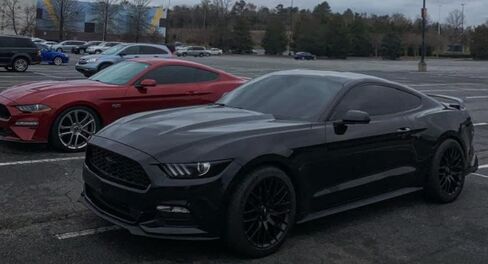 2015-2017 و2020 GT500 موستانج S550 المصباح الأمامي العنبر عدسة الزاوية الفينيل التعتيم - أسود لامع in Saudi Arabia