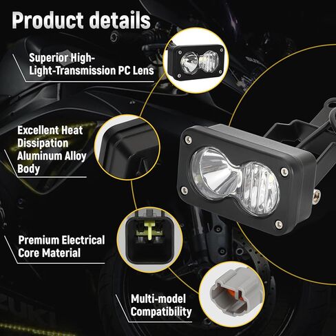 ترقية مجموعة المصابيح الأمامية للدراجات النارية 3 بوصة LED التوصيل اللعب لـ Sur-Ron Segway X260/Talaria Sting R MX4، 20W 6000-6500K شريط إضاءة LED مع حامل محول تسخير - لضوء ebike baja in Kuwait