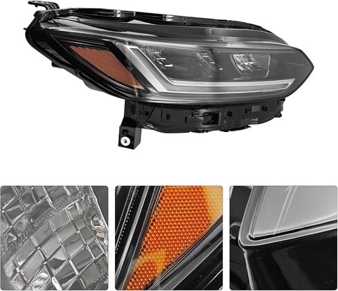 LED Headlight for 2023 2024 2025 Honda HR-V HRV LED DRL Headlamp 33100-3W0-A02 Right Passenger Side Black Housing in Saudi Arabia