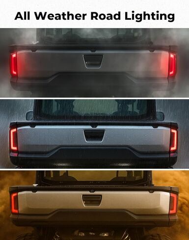 KEMIMOTO LED Tail Lights Compatible with Polaris Ranger XD 1500 2024-2026, Smoked Black Waterproof Rear Brake Stop Lights, 2PCS Replace #2415904#2415905, Bright 6000K LED Chips, IP67 Weatherproof in Saudi Arabia
