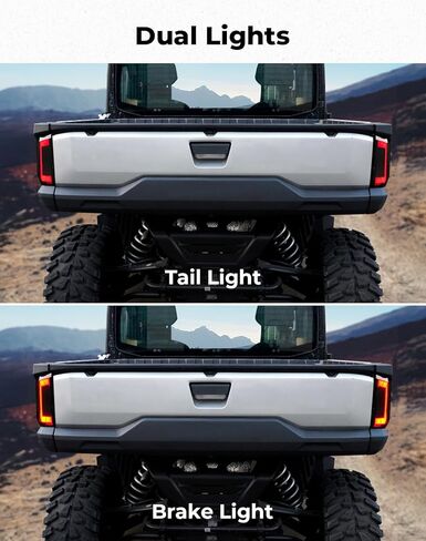 KEMIMOTO LED Tail Lights Compatible with Polaris Ranger XD 1500 2024-2026, Smoked Black Waterproof Rear Brake Stop Lights, 2PCS Replace #2415904#2415905, Bright 6000K LED Chips, IP67 Weatherproof in Saudi Arabia