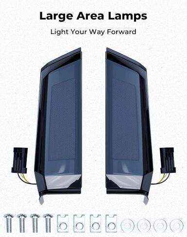 KEMIMOTO LED Tail Lights Compatible with Polaris Ranger XD 1500 2024-2026, Smoked Black Waterproof Rear Brake Stop Lights, 2PCS Replace #2415904#2415905, Bright 6000K LED Chips, IP67 Weatherproof in Saudi Arabia