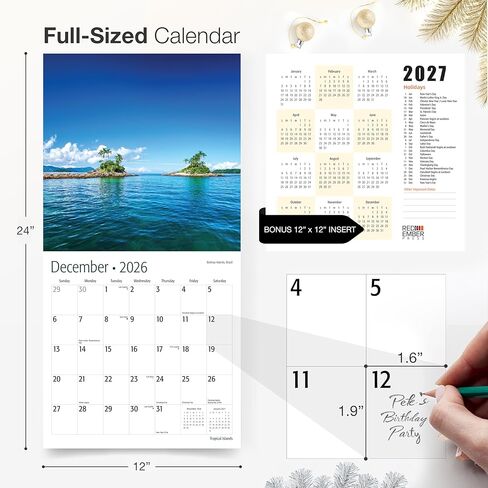 RED EMBER Select - Baby Animals 2026 Wall Calendar 12 Month | 12" x 24" Open | Thick & Sturdy Paper | Holiday Gift | Wild Cute Kids Baby Animals Calendar 2026 in Saudi Arabia
