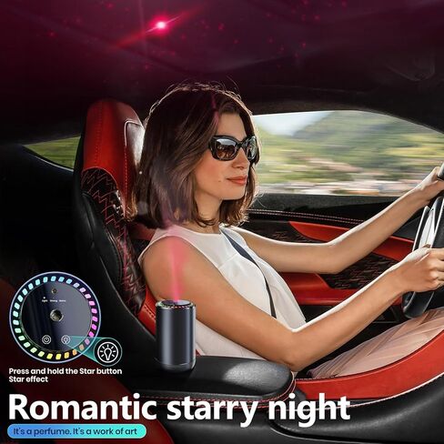 Smart Car air Fragrance/Car air freshener/Fragrance Diffuser for Auto Home Office Bedroom,Auto On/Off,3-Modes Adjustable, Built-in Battery,Starry Light,Lasts for 24 Weeks,Cologne in Saudi Arabia