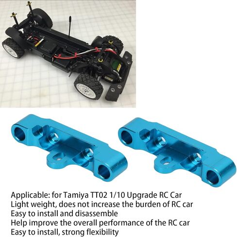 RC Car Lower Suspension Arm Mount, Aluminum Alloy Upgrade Part for 1/10 Scale TT02 Chassis Racing Vehicles in Saudi Arabia