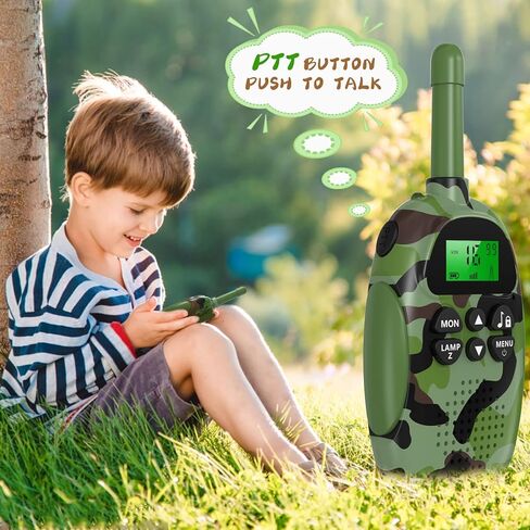 Walkie Talkies for Kids Adult, 2 Pack Rechargeable Kids Walkies Talkies, 3km Long Range, 22 Channels, Kid Birthday Gift for 3-12 Year Old Boys Girls for Outdoor Adventures, Hiking, Camo in Saudi Arabia