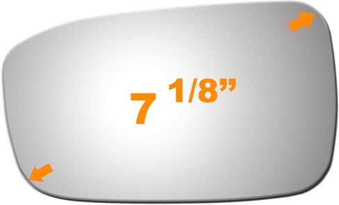 WLLW Mirror Glass fit for HONDA ACCORD 2003 2004 2005 2006 2007 (4dr. Sedan made in USA Only) Passenger Side Only Right Convex Replacement Glass with Adhesive in Saudi Arabia