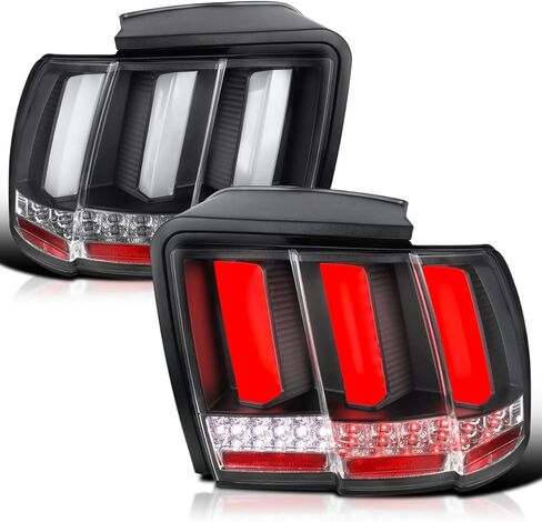 مصابيح خلفية LED متسلسلة سوداء من SPEC-D متوافقة مع فورد موستانج 1999-2004، مجموعة زوج يسار + يمين in Saudi Arabia