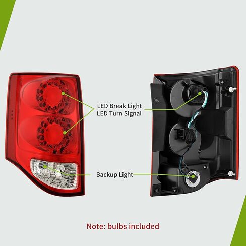 AUTOSAVER88 LED Rear Tail Lights Brake Lamp With Bulb Inside Compatible with 11 12 13 14 15 16 17 18 19 20 2011-2020 Dodge Grand Caravan 11-20 Dodge Grand Caravan-Left Driver Side in Saudi Arabia
