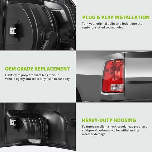 AUTOSAVER88 LED Rear Tail Lights Brake Lamp With Bulb Inside Compatible with 11 12 13 14 15 16 17 18 19 20 2011-2020 Dodge Grand Caravan 11-20 Dodge Grand Caravan-Left Driver Side in Saudi Arabia