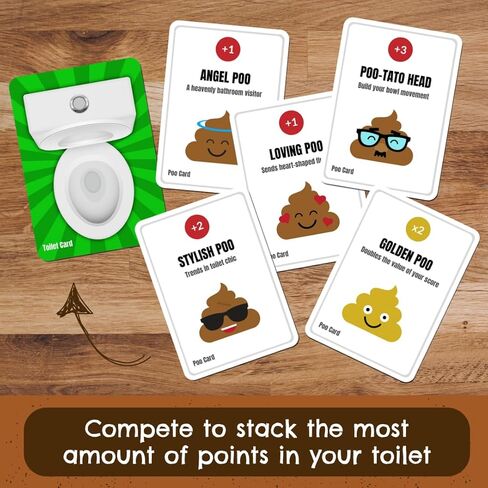 Party Poopers - لعبة بطاقات Poop Emoji - سهلة اللعب - لعبة سخيفة للمراهقين والبالغين - 2-5 لاعبين in Saudi Arabia