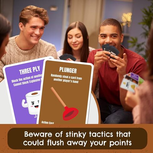 Party Poopers - لعبة بطاقات Poop Emoji - سهلة اللعب - لعبة سخيفة للمراهقين والبالغين - 2-5 لاعبين in Saudi Arabia