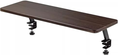 Computer Monitor Stand Riser,clamp On Desk Shelf,floating Desk Shelf,29.5 Inch Ergonomic Desk Shelf,printer Stand,desktop Organizer For Computer,laptop,printer(29.5“Lx9.8 W, Brown) in Saudi Arabia