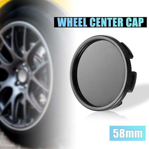 X AUTOHAUX 4 Pcs 58mm Dia Black 6 Clips Automotive Wheel Center Tyre Hub Caps Cover for Auto in Saudi Arabia