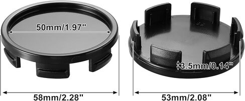 X AUTOHAUX 4 Pcs 58mm Dia Black 6 Clips Automotive Wheel Center Tyre Hub Caps Cover for Auto in Saudi Arabia