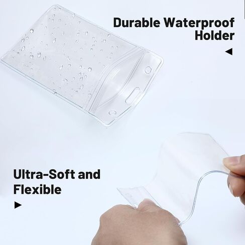 2-Pack Badge Reels, Retractable Badge Holders with Clip, Keyring, and Vertical Clear ID Card Holder, Pink in Kuwait