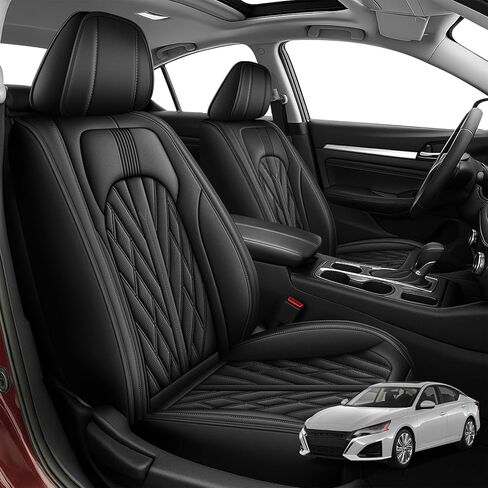 Seat Covers Full Set Custom Fit for Nissan Altima 2019 2020 2021 2022 2024 2025 2026 Luxury Leather Seat Cushion Waterproof Automotive Seat Protectors（5 Seat,Black） in Saudi Arabia
